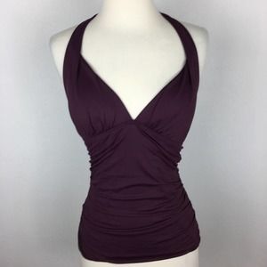 NWT Lauren Ralph Lauren Maroon Tankini Top size 4